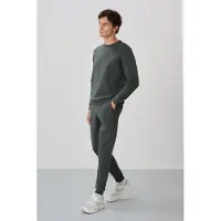 Tommy Life Herren Sweatshirt- und Jogginghosen-Set aus Baumwoll-Polyester-Fleece
