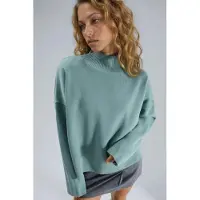 MyFashion Übergroßer gerippter Rollkragenpullover