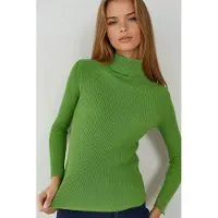 MyFashion Figurbetonter strukturierter Rollkragenpullover