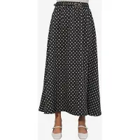 Big Dart High-Waist Pünktchen Maxi-Rock