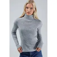 MyFashion Figurbetonter Struktur-Pullover mit Rollkragen