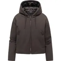 NAVAHOO Winterjacke "Bomberjacke Biscuitaa 14", Damen, Gr. S, braun (choco), weit hüftlang, elastischer Bund, Jacken Winterjacke, Kurze warme Damenjacke