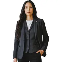 TruClothing Damen-Zweiteiliger Woll-Blazer-Blazer-Blazer-Blazer für Frauen – WS-1