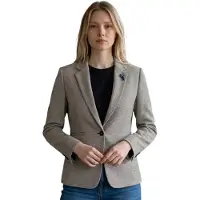 Cavani Damen-Tweed-Tailored Fit Blazer Woll-Blend-Formeljacke – Kyoto