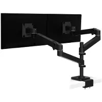 Ergotron LX Pro Dual Monitor Arm hohe Säule Tischhalterung C-Klemme schwarz