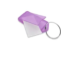 Combicraft Aufklappbare Schlüsseletiketten in Lila 60x27 mm- Packung mit 100 Stück