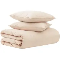vidaXL Bettwäsche-Set 2 stk. 200 x 200 cm Für alle Jahreszeiten Beige