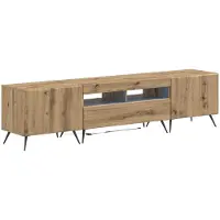 Syfax LED-TV-Schrank BREDA 3 stk. Artisan-Eiche Holzwerkstoff