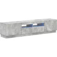 Syfax 5-teiliges LED TV Schrank Betongrau Holzwerkstoff