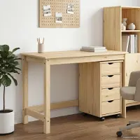 vidaXL Schreibtischschrank-Set 2 stk. Braun Massives Kiefernholz