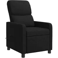 vidaXL Liegesessel Schwarz Stoff