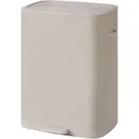 Songmics Wäschekorb mit Deckel 2 Fächer, Wäschesortierer mit Pedal, 160 L LCBB35832L101
