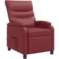 vidaXL Massage Relaxsessel Weinrot Kunstleder