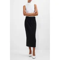 French Connection Morgan Tailored Midi Skirt Black Winter White Black Winter W Größe: 8 | Miniröcke Outlet | Damen | Schwarz
