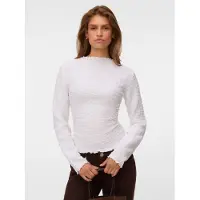 Vero Moda Langarmshirt "VMZIA LS FUNNEL NECK TOP JRS NOOS" Baumwollmischung, regular fit