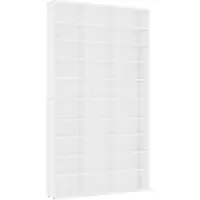 Helloshop26 - Moderner weißer CD-Schrank mit 30 offenen Fächern Büroaufbewahrung 102 x 16 x 178 cm weißes Holzwerkstoff 02_0047688
