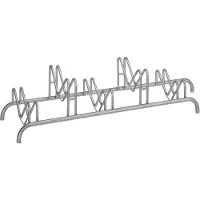 Alberts Fahrradständer 692650, Bodenmontage / freistehend, Einstellparker, beidseitig, Breite 145cm, für 5 Fahrräder