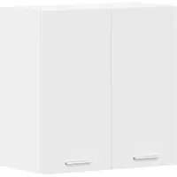 Helloshop26 - Minimalistischer moderner Wandschrank mit effizientem Stauraum 60 x 31 x 60 cm aus weißer Spanplatte