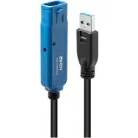 Lindy 43157, 10 m, USB A, USB A, USB 3.2 Gen 1 (3.1 Gen 1), 5 Gbit/s, Schwarz