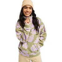 Roxy Strickfleece-Pullover "Live Out Loud", Damen, Gr. L, oil grün hippy shake, Obermaterial: 100% Polyester., Pullover Strickfleece-Pullover