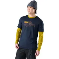 Smartwool - Alpine Trace Active Short Sleeve Graphic Tee - Merinoshirt Gr L blau