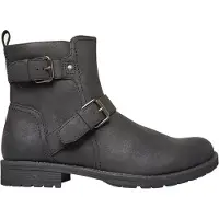 Nicholas Deakins - "Chad" Motorrad-Stiefel für Herren, Low Block Heel (Schwarz)
