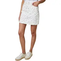 Threadbare - "Seoul" Minirock für Damen, Denim (Weiß)