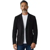 Infinity Leather Herren Italienische Schwarze Wildlederblazerjacke – Trabzon