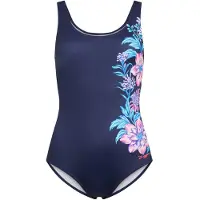 Zoggs - Badeanzug für Damen, Tiefer Rückenausschnitt, Schwimmen (Blau)