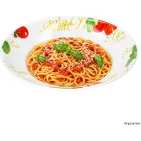 MamboCat TOMATE Pastateller mit Dekor & Schrift aus Porzellan – DN3000070