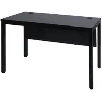Décoshop26 - Computertisch mit zwei verstellbaren Kabelkanälen 120 x 60 cm schwarzes MDF 04_0006051 04_0006051