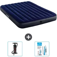 Intex Luftbett – 2 Personen – 152 x 203 x 25 cm – Blau – im Lieferumfang enthalten Pumpe en Reperaturset