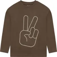 Minymo T-shirt LS chocolate chip (2502) 104