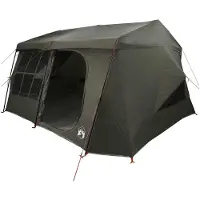 vidaXL Familienzelt mit Regenschutz wasserdicht 9 Personen Olivegrün