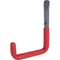 Alberts 869823 Wandhaken, grau, mit roter Gummierung, Durchmesser Ø18 mm, 215 x 153 mm, 5er Set