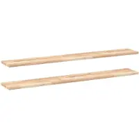 vidaXL Schweberegale 2 Stk. 140x20x2 cm Massivholz Akazie Unbehandelt