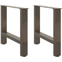 vidaXL Couchtischbeine Naturstahl 2 Stk. 50x(42-43) cm Stahl