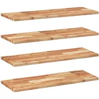vidaXL Schweberegale 4 Stk. 80x30x2 cm Massivholz Akazie Ölbehandelt