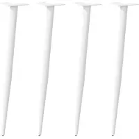 vidaXL Konsolentischbeine Konische Form 4 Stk. Weiß 72-73 cm Stahl