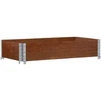 vidaXL Pflanzkasten Braun 100x50 cm Massivholz Kiefer