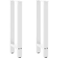 vidaXL Konsolentischbeine Weiß 2 Stk. 38x(72-73) cm Stahl