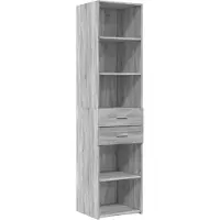 vidaXL Highboard Grau Sonoma 45x42,5x185 cm Holzwerkstoff