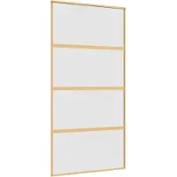 vidaXL Schiebetür Golden 102,5x205 cm Matt ESG-Glas und Aluminium