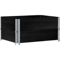 vidaXL Pflanzkasten Schwarz 80x60 cm Massivholz Kiefer
