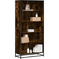 vidaXL Bücherregal Räuchereiche 80,5x35x170,5 cm Holzwerkstoff
