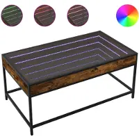 vidaXL Couchtisch mit Infinity-LED Räuchereiche 90x50x41 cm