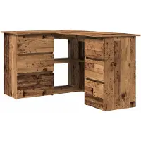 vidaXL Eckschreibtisch Altholz-Optik 145x100x76 cm Holzwerkstoff