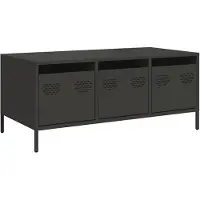 vidaXL Couchtisch Schwarz 101,5x50x43,5 cm Kaltgewalzter Stahl