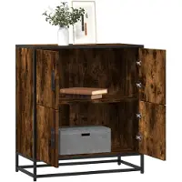 vidaXL Sideboard Räuchereiche 68x35x76 cm Holzwerkstoff