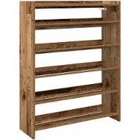 Super Merchant Schuhregal Altholz-Optik 80x25x100 cm Holzwerkstoff